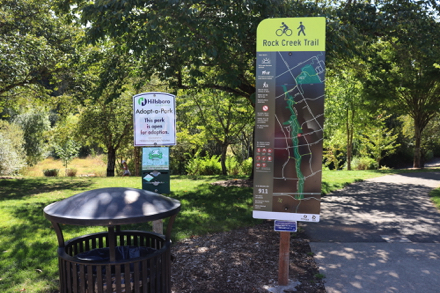 Rock Creek Trail map – bikes and leashed dogs allowed